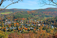 Woodstock, VT - Mt. Tom view of Woodstock - Closer